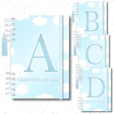 Imagem de Caderneta de Saúde da Criança, Caderno de Vacinação, Alfabeto Céu Azul, 118 Páginas, 21,5 x 15,5 cm (J) (LETRA N)