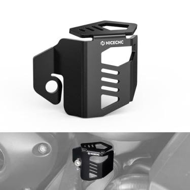 Imagem de NICECNC Tampa protetora do copo de óleo traseiro protetor do reservatório de freio traseiro preto compatível com Harley Sportster S RH1250S 2021-2024, substituição para 41700830