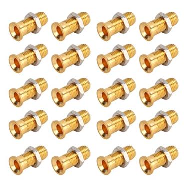 Imagem de 20 Conjuntos de Soquete Banana de Cobre Banhado a 21.140 Mm, Banana Fem Com Porca Sextavada M6, para Acessórios de Teste Elétrico - Conector Banana para Aplicações de Teste