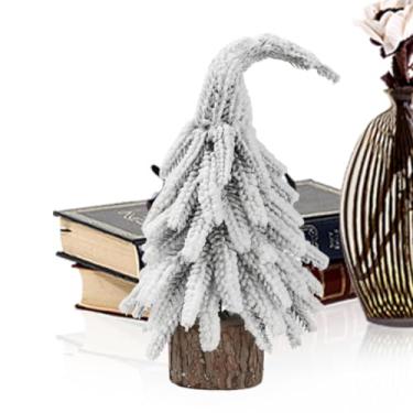 Imagem de Árvore de Natal de mesa, decoração de mesa de árvore de Natal,Enfeite de mesa de Natal com base de | Árvores de Natal de neve para decoração de quarto de mesa interna