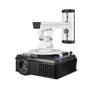 Imagem de Projetor Escritório Universal Liga de Alumínio Suporte para Projetor Giratório Teto Parede Suporte Eletrônico para Projeção (Branco)