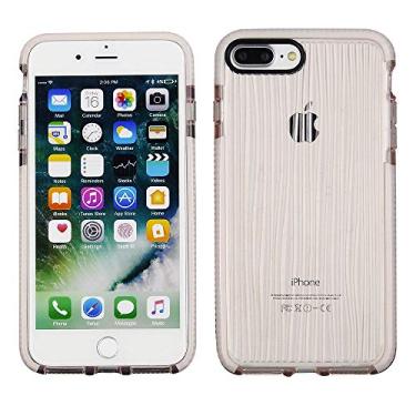 Imagem de Capa Cube Apple iPhone 8 Plus / 7 Plus TPU transparente - Rosa claro com para-choque branco