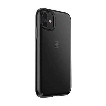Imagem de Speck Capa para iPhone 11 - Proteção contra quedas, capa preta de camada dupla resistente a arranhões - Capa compatível com carregamento sem fio para iPhone 11 - preta, cinza ardósia CandyShell Pro