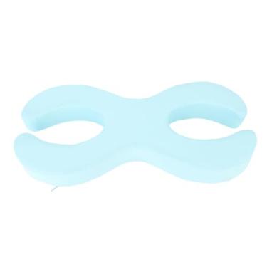 Imagem de Travesseiros de Espuma Viscoelástica, Travesseiro de Rosto Oco Duplo C, Travesseiro de Dormir Lateral, Travesseiro de Cama, Lado de Trás do Estômago para Dormir, Travesseiro (Azul)
