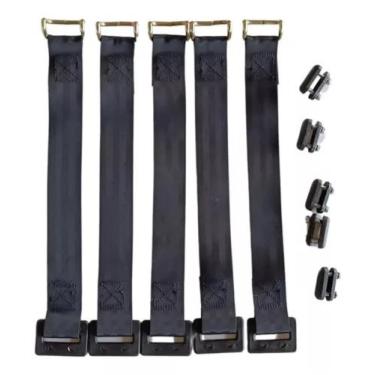 Imagem de Kit 10 Pçs Rabicho Da Lona Central Lock Carreta Sider C/fixador - SEVE