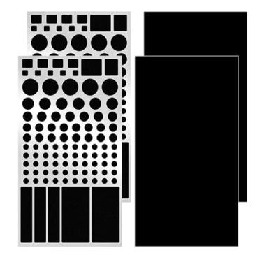 Imagem de Adesivos com bloqueio de luz LED, adesivos blackout para eletrônicos blackout para roteadores, capas de LED (2 folhas cortadas e 2 folhas inteiras)