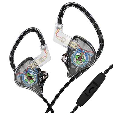Imagem de YINYOO Kbear Storm Professional In Ear Headphones Monitor Fones de Ouvido para Cantores, Bateristas, Músicos, Baixistas, Fones de Ouvido com Fio Personalizados Iem, Alta Resolução Destacável Ofc Cabo