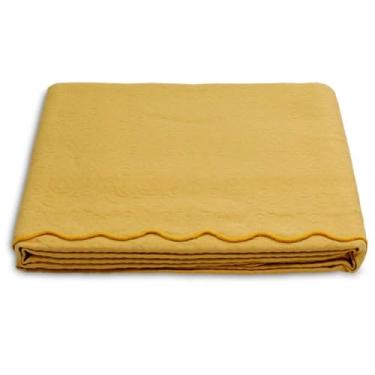 Imagem de Colcha Piquet Jacquard Capela - 100% Algodão - Amarelo Curry Capela - Solteiro