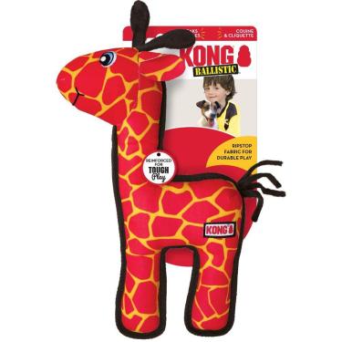 Imagem de Brinquedo Kong Ballistic Girafa Pelúcia Reforçada Para Cachorro de Porte Médio e Grande