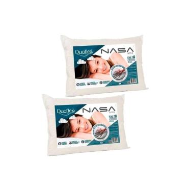 Imagem de Travesseiro Viscoelástico Nasa Alto Luxo Ns1116 Kit C/ 2 Un (50x70x17) - Duo