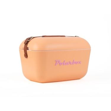 Imagem de Bolsa Térmica Cooler Retrô Com Alça Em Couro 20 Litros - Polarbox - Sorvete Laranja