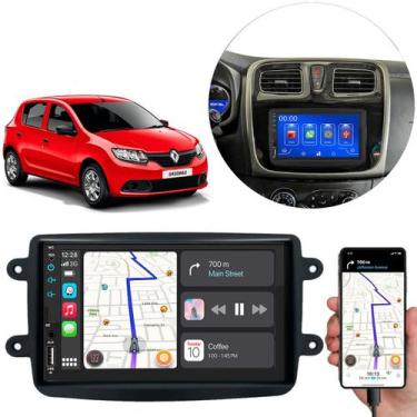Imagem de Kit Multimídia CarPlay Android Auto MP5 Sandero 2011 a 2024 Rádio FM B
