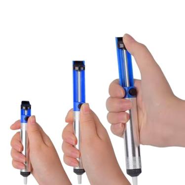 Imagem de Sugador Removedor De Solda Estanho Eletrônica Corpo Alumínio Profissional - Ferramenta Para Reparos Eletrônicos Manutenção de Soldagem Remoção de Estanho Portátil Premium