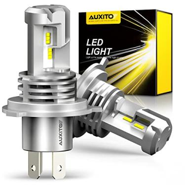 Imagem de AUXITO Lâmpadas de farol de neblina H4 9003 HB2, branco frio 6500K, 15000LM por conjunto, 400% mais brilhante, vida útil de 30.000 horas, Plug and Play, pacote com 2