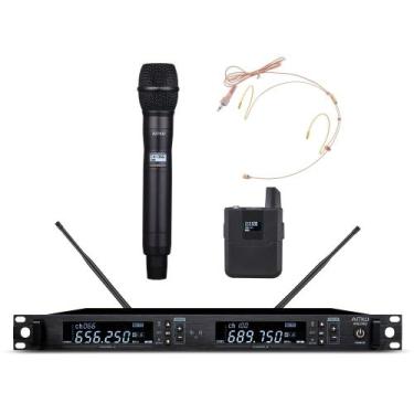 Imagem de AMW BM500 Microfone sem Fio Digital UHF Auricular e Bastão