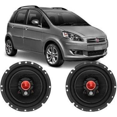 Imagem de Kit Alto Falante Bomber Porta Dianteira Fiat Idea 100w Par, Vermelho