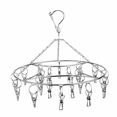 Imagem de Varal 24/26 Prendedores Apartamento Meia Roupa Aço Inox