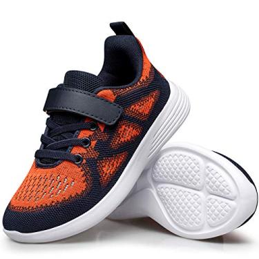 Imagem de YHOON Sapatilhas desportivas para meninos e meninas, para corrida, caminhada, para meninos pequenos e grandes, Laranja, 6 US Toddler