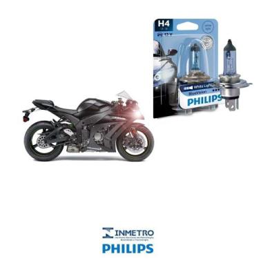 Imagem de Lâmpada Philips BlueVision H4 p/ KAWASAKI Ninja ZX10 2005-13