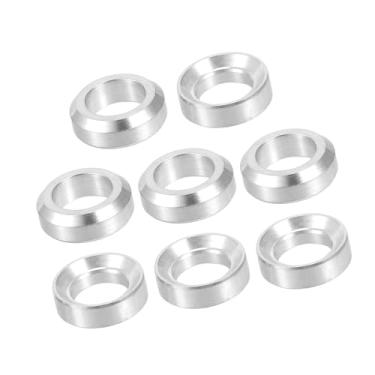 Imagem de REPAIROCK 8 peças M6x5,5 parafuso universal para bicicleta parafuso arruela parafusos - MTB mountain bike bicicleta côncavo convexo balanceador - liga de titânio prata tom auto peças de reposição