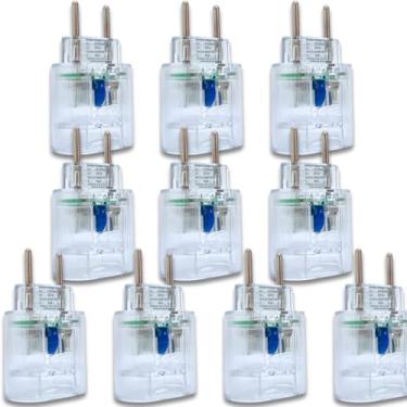 Imagem de Kit 10 Dps Protetor Clamper Contra Surtos Raios e Queda de Energia Pocket 2 Pinos 10a