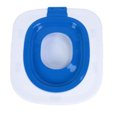 Imagem de Assento de treinamento de banheiro para gatos, treinador de vaso sanitário reutilizável para gatos, material ABS, fácil limpeza e manutenção, para gatos, tamanho 37 x 40 cm, kit universal de