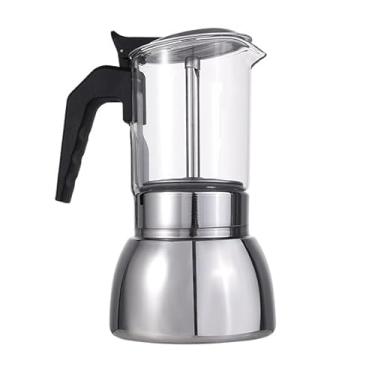 Imagem de Mimo Style Cafeteira Italiana para 6 Cafezinhos em Vidro Borossilicato e Inox - 300 ml - Design Elegante e Sabor Inigualáve