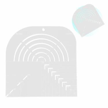 Imagem de Régua Gabarito Curva Quadrado Caixa Leite Canto Mitrado 20cm - Levolpe