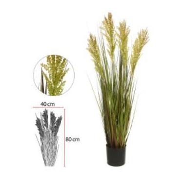 Imagem de Planta Artificial Folhagem Grass Graos C/Pote X4 Verde 90cm - FLORESCE