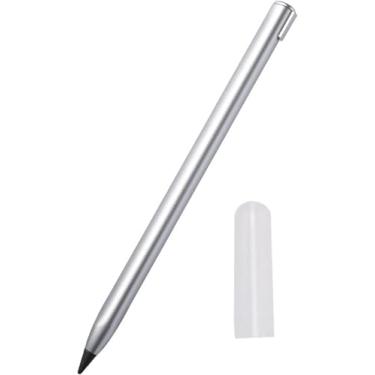 Imagem de Zhuluck 1 lápis eterno reutilizável prata com tampa de lápis, sem tinta duradoura para escrever pintura