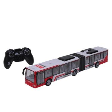 Imagem de Zippy, Ônibus de Brinquedo com Controle Remoto USB Recarregável Articulável com Luzes — Vermelho