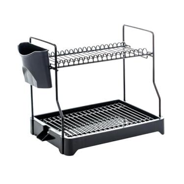 Imagem de METALTRU - Escorredor de Louças Prime Duplo, Preto com Preto.