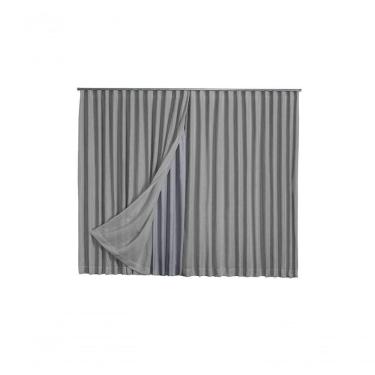 Imagem de Cortina Microfibra Com Linho 4,00x2,80 Para Trilho Suíço cinza