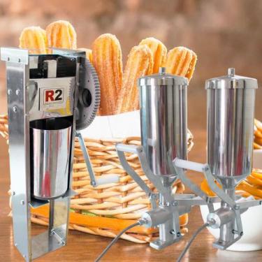 Imagem de Kit completo Maquina de Churros + 2 Doceiras Recheadeiras - R2