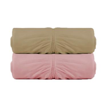 Imagem de Kit 2 Lençóis Malha Casal com Elastico Vivaldi - Fio 30/1 Penteado - 100% Algodao (Kit 9)