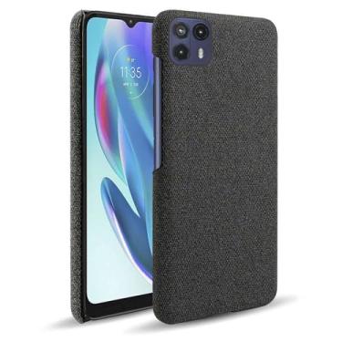 Imagem de Capa para MOTO G50 5G,Capa desenhada em lona,Case Protetora Ultrafina com Empunhadura Macia,Design em Tecido Antichoque e Antiarranhões-Black