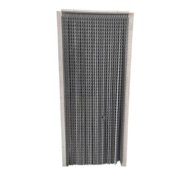 Imagem de Cortina Italiana Evita Entrada De Insetos Cor Cinza Escuro Para Chacara Sitio Casa de Praia Decoração Clean e Moderna