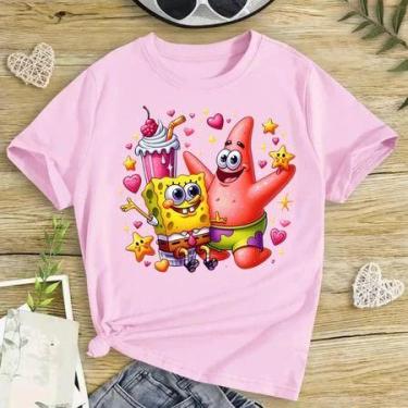 Imagem de Camiseta Infantil Unissex Estampa Personagem Bob Esponja - loja dinka,