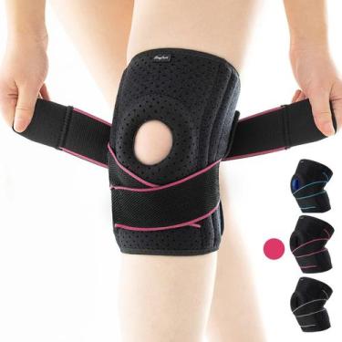 Imagem de Joelheira DOUFURT para mulheres e homens Meniscus Tear Pink Tamanho S