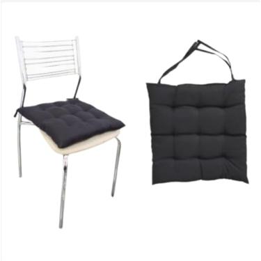 Imagem de Kit 8 Assentos para cadeira almofadas Futon 40x40 cm (Cinza Chumbo)