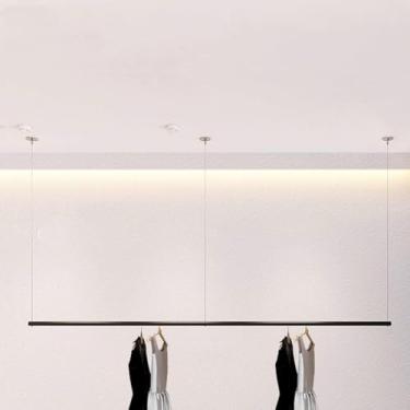 Imagem de Vestuário De Vestuário Rack De Roupas De Altura Ajustável Prateleira De Loja De Roupas Teto Vestido De Noiva Pendurado Rack De Cabide Armazenamento, Prateleira Organizadora De Qu, A, 200cm