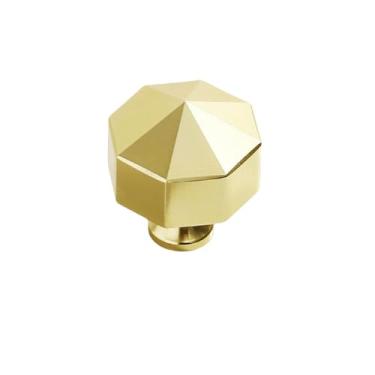 Imagem de Gaveta Armário Móveis Cozinha Puxadores para Armário Maçaneta Porta Móveis Dourado Furo Único Alumínio,5121