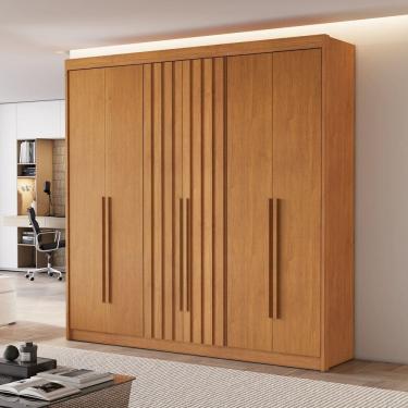 Imagem de Guarda Roupa Casal 6 Portas 2 Ripadas Portugal Cinamomo