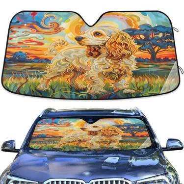 Imagem de Cocker Spaniel Para-brisas para Cachorros Protetor Solar para Carro Pequeno SUV Janela Dianteira