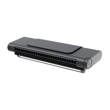 Imagem de Ｂｅｓｇａ Clip no ventilador de computador com lâmpada pequena e versátil compacto portátil ventilador de resfriamento velocidades ajustáveis ​​para o, Preto