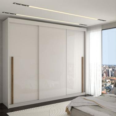 Imagem de Guarda-Roupa Casal Cardial 3 Portas 6 Gavetas Branco - Panorama Móveis