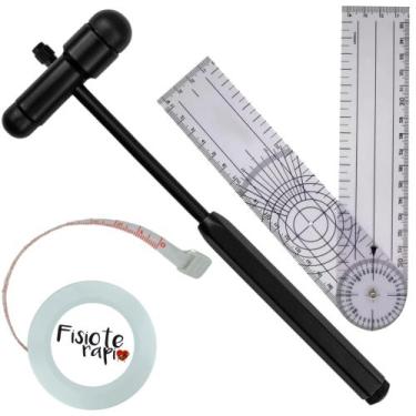 Imagem de Kit Fisioterapia Goniometro Grande Martelo Buck Estagio - Love Saude, 