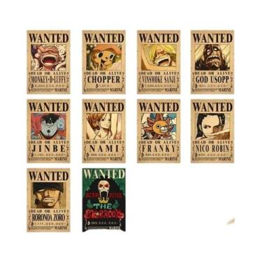 Imagem de Luffy Chapéu De Palha Grupo One Piece Wanted Recompensa Poster Dormitó