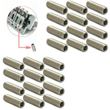 Imagem de 24 Parafuso INOX altura cordas Saddle carrinho guitarra 8mm - MXP