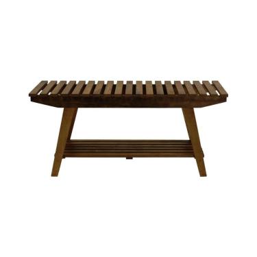 Imagem de Banco/sapateira 1 Prateleira Summer 100cm Madeira Imbuia Maciça Stain Imbuia